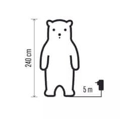 Emos LED lední medvěd s vánočním dárkem nafukovací 240cm DCFC15