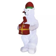 Emos LED lední medvěd s vánočním dárkem nafukovací 240cm DCFC15
