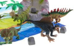 Aga Figurky dinosaurů 7 ks + podložka a příslušenství