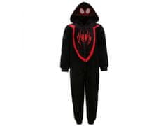 sarcia.eu Spiderman Jednodílné pyžamo / kombinéza pro chlapce, černé, s kapucí 3-4 let 104 cm