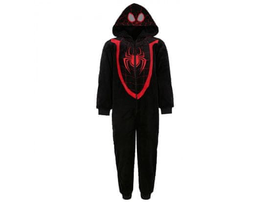 sarcia.eu Spiderman Jednodílné pyžamo / kombinéza pro chlapce, černé, s kapucí 3-4 let 104 cm