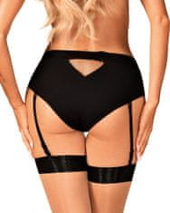Obsessive Podvazkové kalhotky Editya garter panties - Obsessive černá XS/S