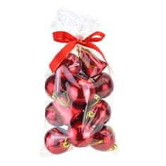 Dommio Vánoční koule v sáčku, 5 cm, červená perleť, 14 ks