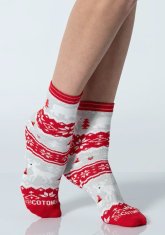 Cotonella Dámské vánoční ponožky EID060, Rosso, UNI