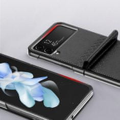 Dux Ducis Bril kožené pouzdro na Samsung Galaxy Z Flip 4 5G, černé