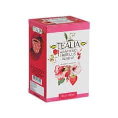Tealia Tealia Strawberry Hibiscus Rosehip, bylinný čaj (20 sáčků)