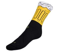 Bellatex Ponožky Pivo 3 - 39-42 - černá, žlutá