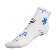 Bellatex Ponožky nízké Zdravotnictví - 39-42 - bílá, modrá