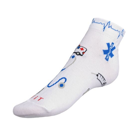 Bellatex Ponožky nízké Zdravotnictví - 35-38 - bílá, modrá
