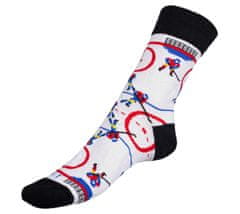 Bellatex Ponožky Hokej - 35-38 - bílá, černá, červená, modrá
