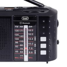 Trevi Rádio , RA 7F20 BT, přenosné, Bluetooth, FM/AM/SW, USB, micro SD karta, lithiová baterie, barva černá