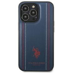 U.S. Polo Assn. US Polo USHCP14XPFAV hard silikonové pouzdro iPhone 14 PRO MAX 6.7" navy blue Leather Stitch