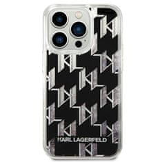Karl Lagerfeld KLHCP14XLMNMK hard silikonové pouzdro iPhone 14 PRO MAX 6.7" black Liquid Glitter Monogram