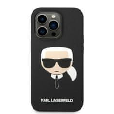 Karl Lagerfeld KLHMP14LSLKHBK hard silikonové pouzdro iPhone 14 PRO 6.1" black Silicone Karl`s Head Magsafe
