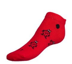 Bellatex Ponožky nízké Berušky - 35-38 - červená, černá