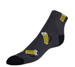 Bellatex Ponožky nízké Pivo 13 - 43-46 - černá, žlutá, bílá