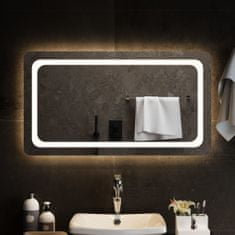 Greatstore Koupelnové zrcadlo s LED osvětlením 90 x 50 cm
