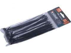 Extol Premium Pásky stahovací na kabely černé, 150x2,5mm, 100ks, nylon PA66