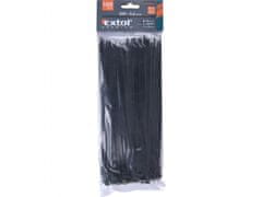Extol Premium Pásky stahovací na kabely černé, 200x3,6mm, 100ks, nylon PA66