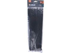 Extol Premium Pásky stahovací na kabely černé, 300x4,8mm, 100ks, nylon PA66