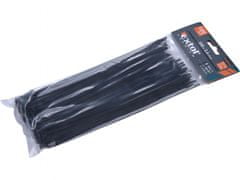 Extol Premium Pásky stahovací na kabely černé, 200x3,6mm, 100ks, nylon PA66