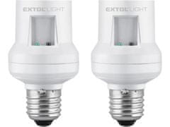 Extol Light Objímka na žárovku dálkově ovládaná, 2ks, rozšiřující sada, max. 60W žárovka, E27, dosah 30m