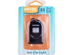 Extol Light Světlo na čepici s klipem, 160lm, USB nabíjení
