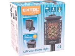 Extol Light Pochodeň LED s plamenem, solární nabíjení, 12x LED