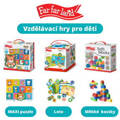 Farfarland Loto pro ty nejmenší - "Obyvatelé země" Vzdělávací hračky. Hry pro děti - barevné skládačky deskové hry pro batolata. Rané vzdělávání