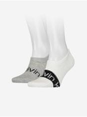 Calvin Klein Sada dvou párů pánských ponožek v šedé a bílé barvě Calvin Klein Underwear 43-46