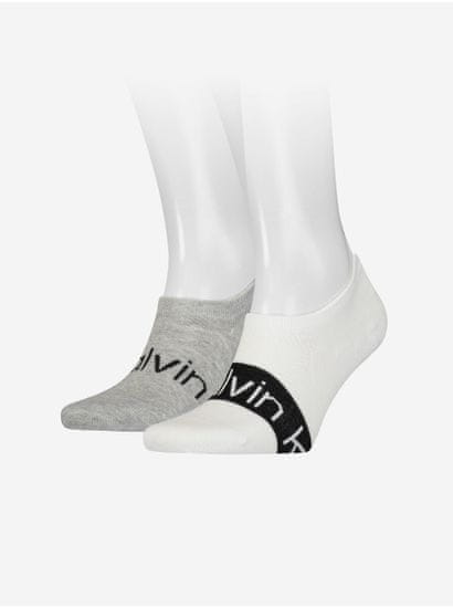 Calvin Klein Sada dvou párů pánských ponožek v šedé a bílé barvě Calvin Klein Underwear