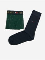 Tommy Hilfiger Sada pánských boxerek a ponožek v modré a zelené barvě Tommy Hilfiger S