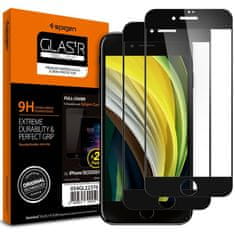 Spigen Ochranné Tvrzené Sklo sklo Fc 2-Pack iPhone 7 / 8 / Se 2020 / 2022 Black