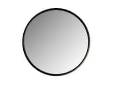 LOFTIKA BLACK Kulaté nástěnné zrcadlo v černém rámu, 50 cm
