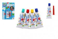 Teddies  Bubliny barevné plastové k nafukování a tvarování v tubě 4 barvy