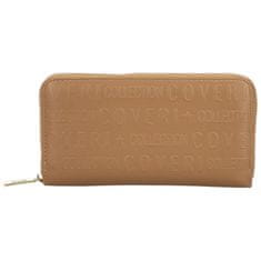 Coveri WORLD Malá dámská koženková peněženka na zip Gaynor, tmavší béžová
