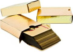 INTEREST Plastové zlaté hrací karty v ozdobné krabičce.