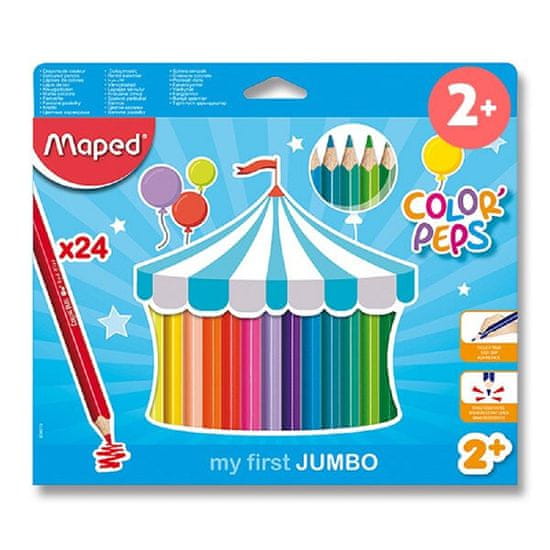 Maped Pastelky MAPED JUMBO 3HR Color Peps 24ks