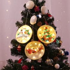 BEMI INVEST Vánoční LED závěsná dekorace 5 kulatých motivů