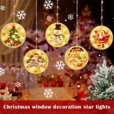 BEMI INVEST Vánoční LED závěsná dekorace 5 kulatých motivů
