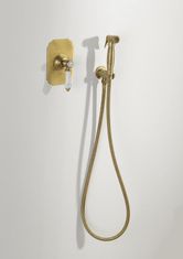 SAPHO Bidetová sprška retro s hadicí a držákem sprchy s vyústěním, bronz (9106)