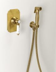 SAPHO Bidetová sprška retro s hadicí a držákem sprchy s vyústěním, bronz (9106)