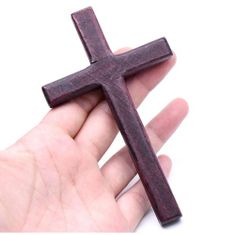 Dřevěný kříž 12cm hnědý