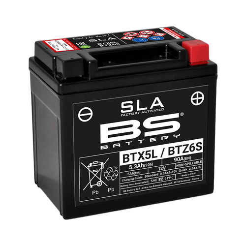 BS-BATTERY V továrně aktivovaný akumulátor BTX5L/BTZ6S (YTX5L/YTZ6S) SLA