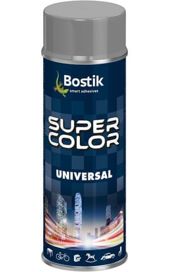 Bostik Super Color univerzální lak ve spreji 400 ml aluminimum/stříbrná