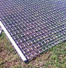 ProRain Ocelová zatahovací (smykovací) síť na trávníky 120 x 120 cm