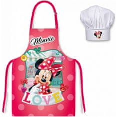 EUROSWAN Dětská zástěra s kuchařskou čepicí Minnie Mouse - Disney - LOVE