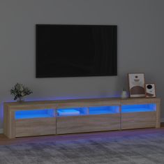 Greatstore TV skříňka s LED osvětlením dub sonoma