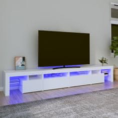 Greatstore TV skříňka s LED osvětlením bílá 280x36,5x40 cm