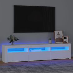 Greatstore TV skříňka s LED osvětlením bílá 180 x 35 x 40 cm